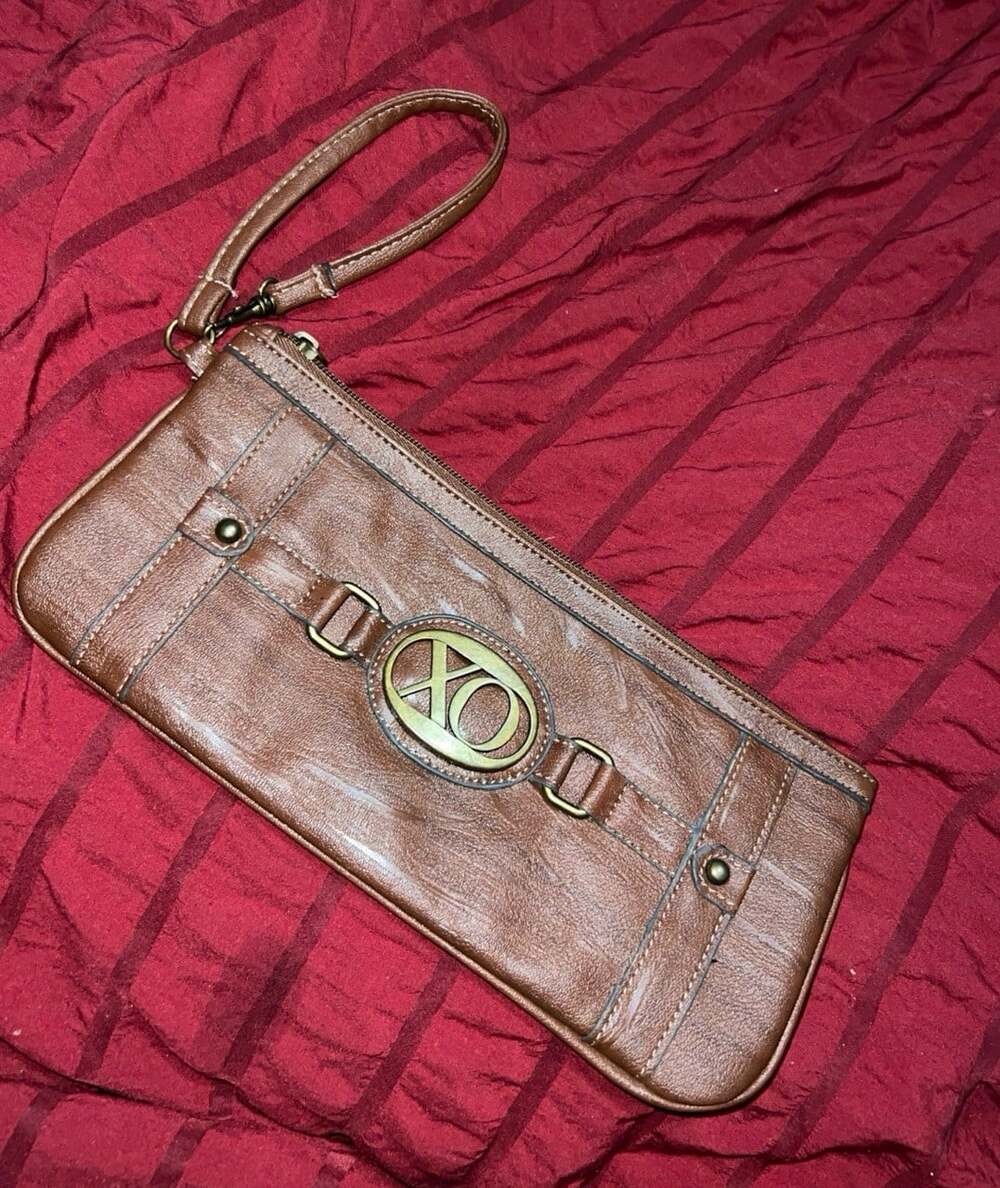 XOXO Brown Mini Purse Wristlet Vintage Y2K